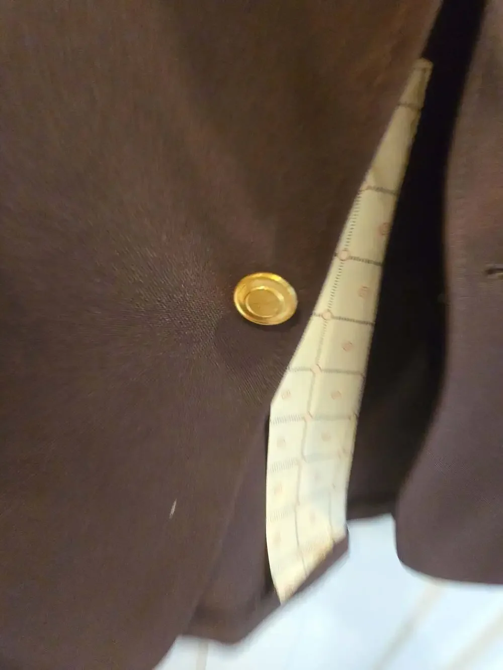 Classic Collection Separates Vintage Men's Brown Two-Button Blazer
